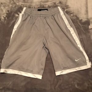 Medium gray basketball shorts. Nike